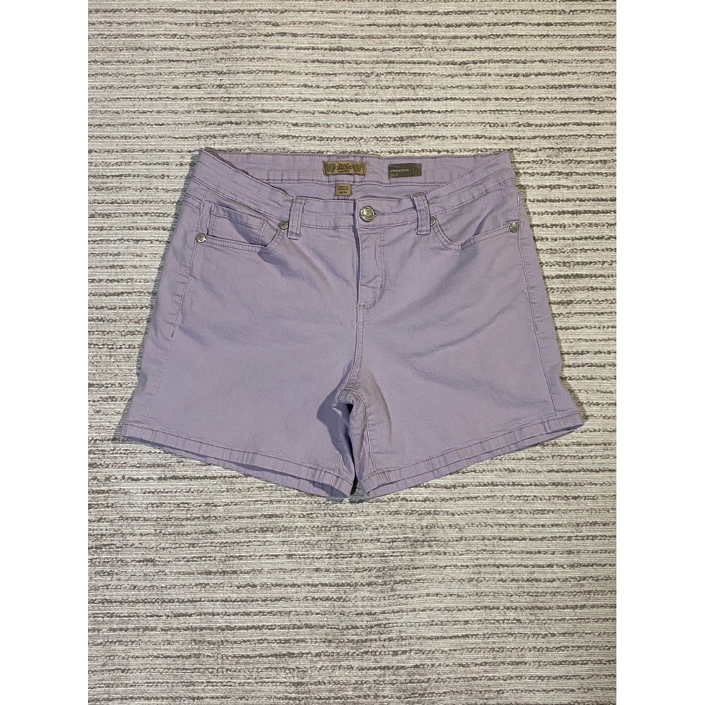 Nine West Vintage America Collection Purple Denim Shorts Womens 31/12 Slim Fit